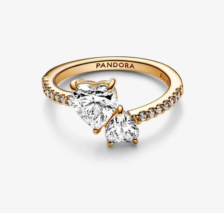 Actual product image Pandora Double heart (56, 585/14 K Gold)