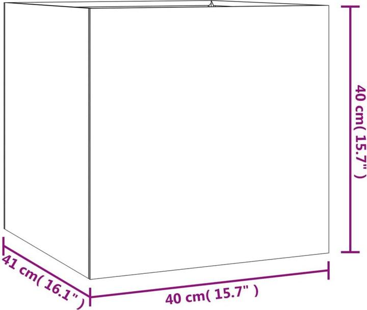 Image du produit VidaXL Pflanzkübel 40x41x40 cm Cortenstahl, Farbe: Rostig