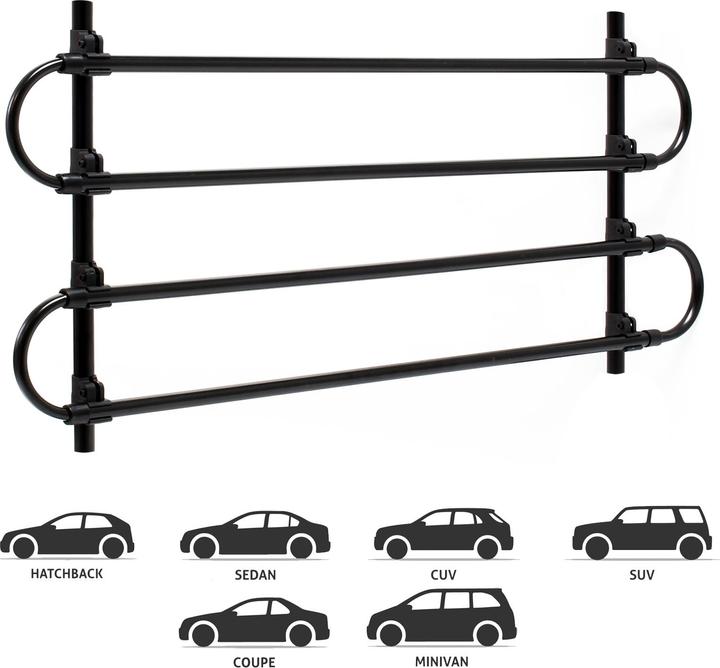 Produktbild Wiltec Hundegitter Auto 83-145cm Schutzgitter verstellbar Trenngitter Hund (Hund)