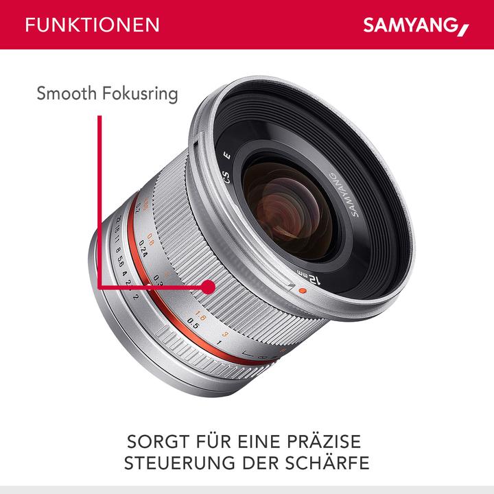 Immagine prodotto Samyang 12mm f/2 NCS CS Fujifilm XF (Fujifilm Fujinon XF, APS-C / DX)