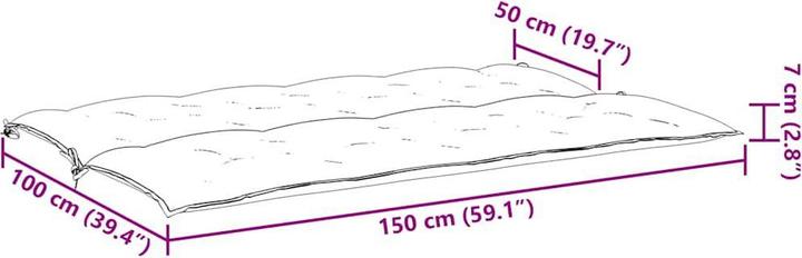 Actual product image VidaXL Henryk (150 x 50 x 7 cm)