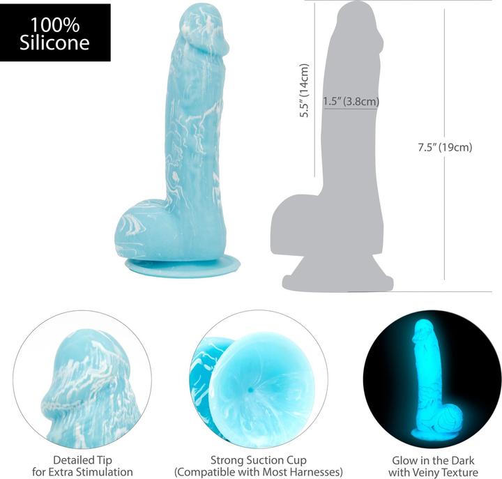 Image du produit Naked Addiction Luke Gode lumineux dans le noir 19 cm