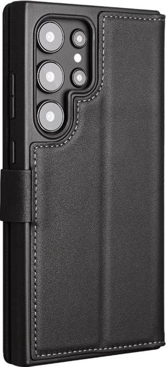 Actual product image QiAlino Flip matt cover with magnetic clasp Matt black (Samsung Galaxy S24 Ultra)