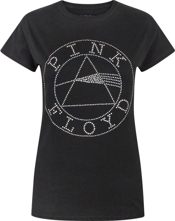 Actual product image Pink Floyd Womens/Ladies Dark Side Of The Moon Diamante T-Shirt (S)