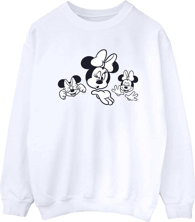 Actual product image Disney Womens/Ladies Minnie Mouse Three Faces Sweatshirt (S)