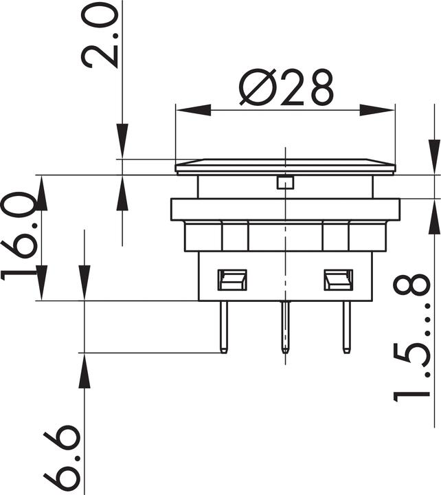 Actual product image Schlegel SCTLRWF1101 SCTLRWF1101 Illuminated pushbutton with ring illumination tactile and laser