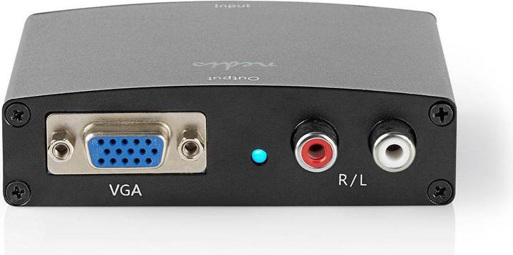 Produktbild Nedis HDMI T Converter HDMIT Eingang VGA Female / 2X Cinch Buchse 1-Weg 1280x768 1.65 Gbps Aluminium (0.07 m)