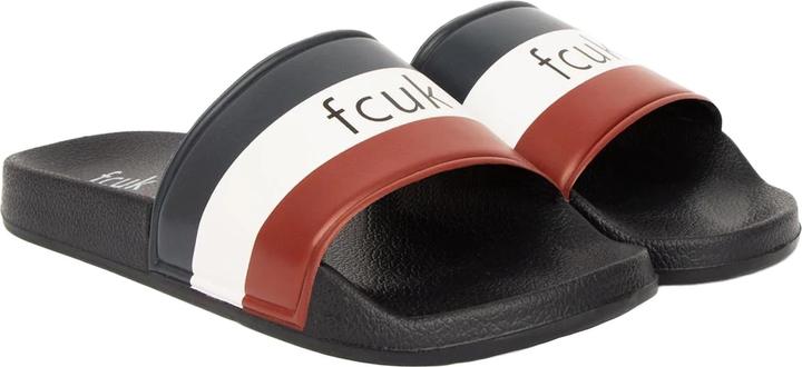 Actual product image Fcuk Mens Stripe Sliders (45.5)