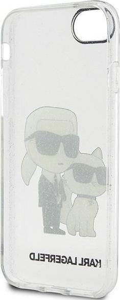 Actual product image Karl Lagerfeld KLHCI8HNKCTGT iPhone 7/8/ SE 2020 / SE 2022 transparent hardcase Gliter Karl&Chou (Apple iPhone 7, Apple iPhone SE, Apple iPhone 8)