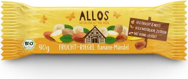 Produktbild Allos Bio Fruchtschnitte Banane-Mandel 40 g (1 Stk., 40 g)