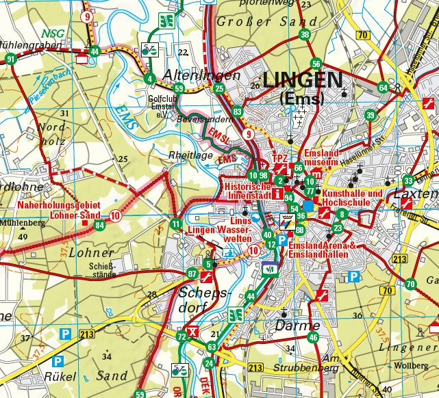 Immagine prodotto Mappa regionale ADFC Emsland Grafschaft B