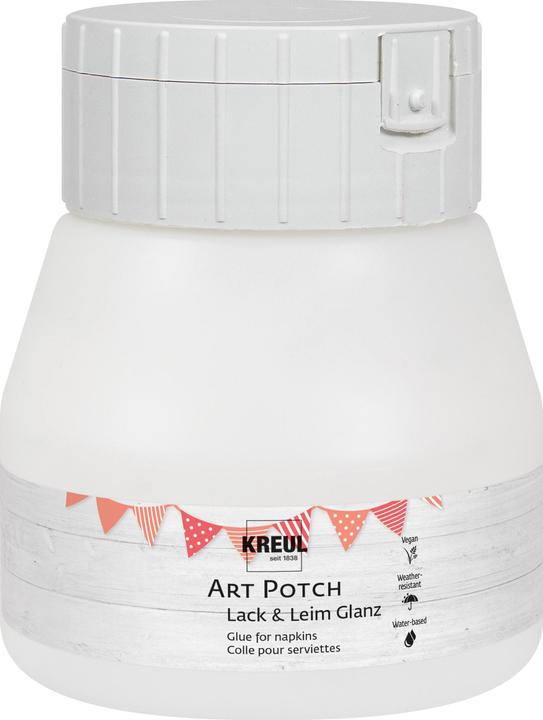 Actual product image Kreul 49152 - Art Potch varnish and glue transparent glossy, 250 ml, napkin technique and decoration glue (Transparent, 250 ml)