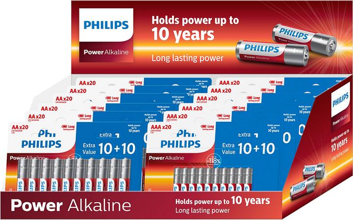 Philips Batteria 12pc 10+10 AA AAA (12 pz., AAA, AA)