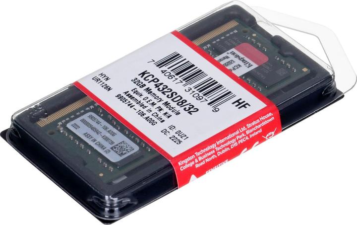 Image du produit Kingston KCP432SD8/32 (1 x 32GB, 3200 MHz, RAM DDR4, SO-DIMM)