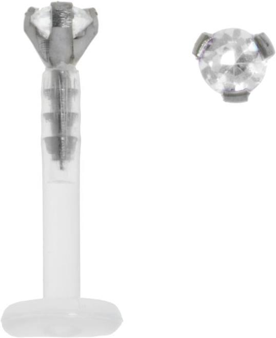 Produktbild Bijouteria Piercing für Lippe/Tragus (Bioplast, Titan, Kristall)