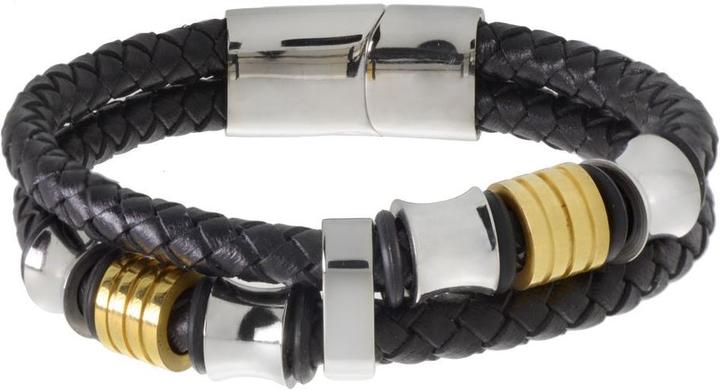 Immagine prodotto Bijouteria Bracciale (20 cm, Cuoio, Acciaio inossidabile, Placcatura in oro, PVC)