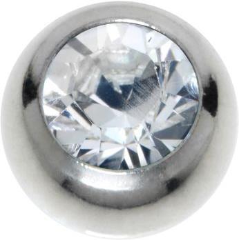 Bijouteria 1.2mm Piercing-Kugel (Kristall, Edelstahl)