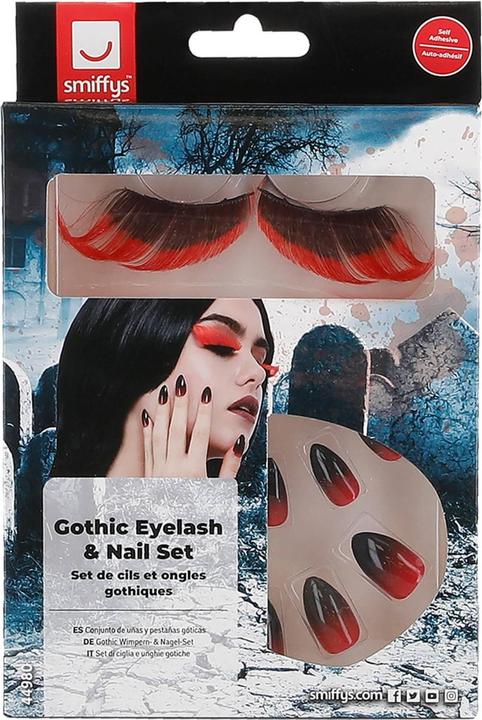 Produktbild Smiffys MakeUp FX Augenwimper und Nagel Set (Wimpern Applikator)