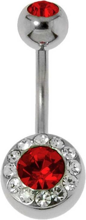 Bijouteria Bauchpiercing (Edelstahl, Kristall)