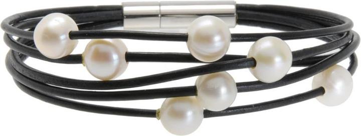 Produktbild Bijouteria Armband (20 cm, Leder, Süsswasserperle)