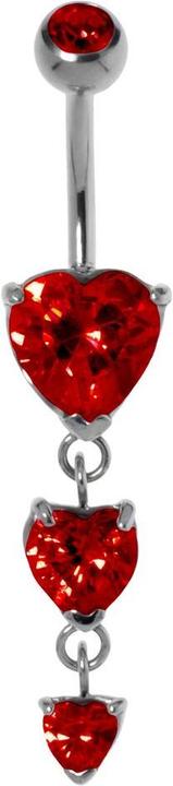 Actual product image Bijouteria Bellypiercing (Stainless steel, Crystal)