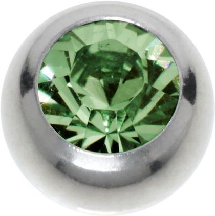 Bijouteria Piercingverschluss (Edelstahl, Kristall)