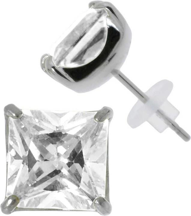 Actual product image Bijouteria Earrings (Stainless steel, Zirconia, PVC)