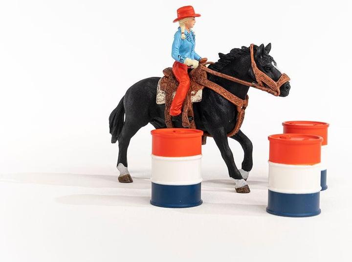 Actual product image Schleich Barrel racing with cowgirl