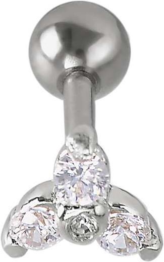 Bijouteria Ohrpiercing (Edelstahl, Zirkonia, Rhodiniertes Silber 925)