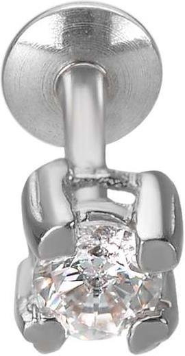 Immagine prodotto Bijouteria Piercing orecchio (Argento rodiato 925, Zirconia)