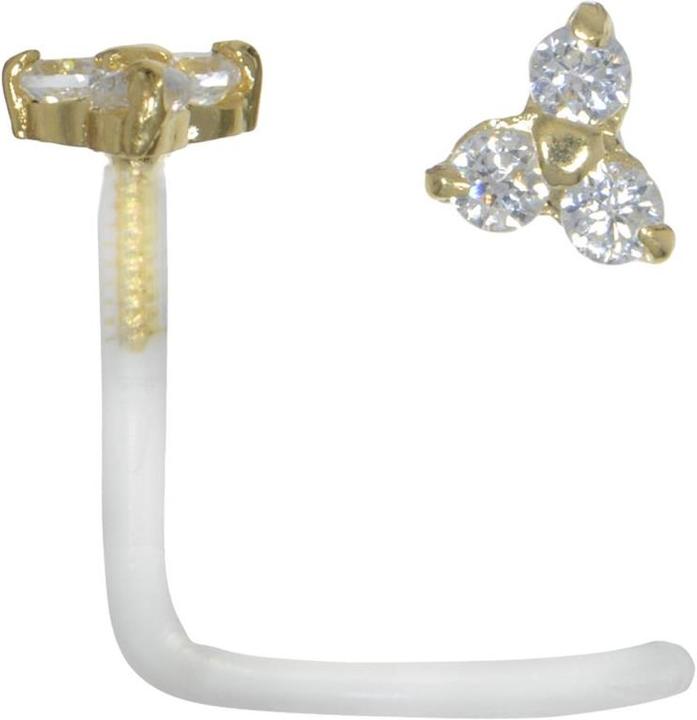 Bijouteria Nasenpiercing (Bioplast, Gold, Kristall)