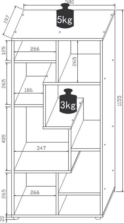 Actual product image VCM Lanisa (58 x 20 x 116 cm)