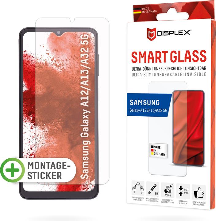 Immagine prodotto Displex Smart Glass, Displayschutzfolie (1 Pezzo/i, Umidigi A13 Pro, Samsung Galaxy A32 5G, Samsung Galaxy A12)