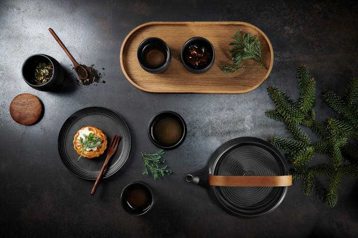 Immagine prodotto ASA Selection Teiera con manico in legno, nera (0.60 l)