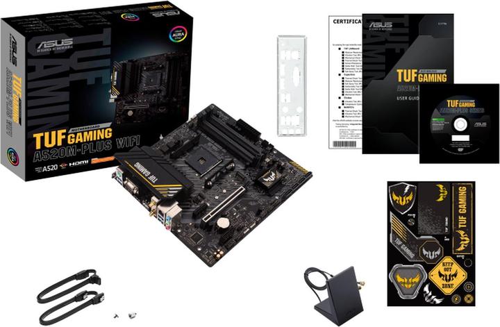Image du produit ASUS TUF GAMING A520M-PLUS WIFI (AM4, AMD A520, mATX)
