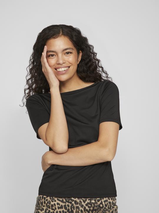 Actual product image Vila Boat-neck top with short sleeves (XS)