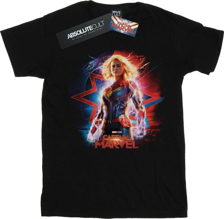 Actual product image Girls Captain Poster Cotton T-Shirt (140, 146)