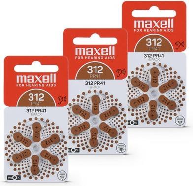 Image du produit Maxell Pile de prothèse auditive PR41-312 (6 pcs, A312)