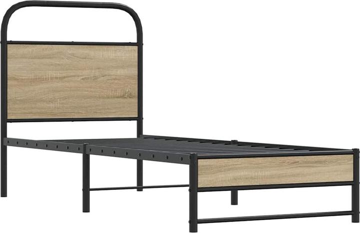 Image du produit VidaXL Cadre de lit sans matelas 90x200 cm chêne fumé bois composite (90 x 200 cm)