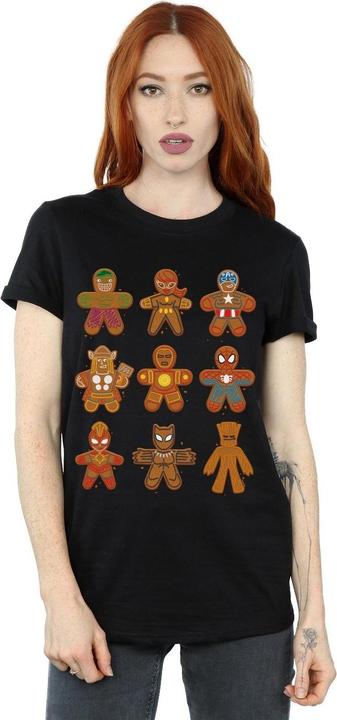 Immagine prodotto Avengers Christmas Gingerbread Maglietta Ampia Donna (L)