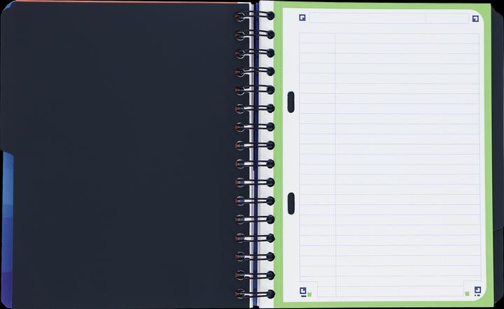 Actual product image Oxford School A5+ Polypropylene Cover Twin Wire 6 Holes Projectbook Ruled 240 Pages Blue Scribzee® Compatib (A5, Lined, Soft cover)