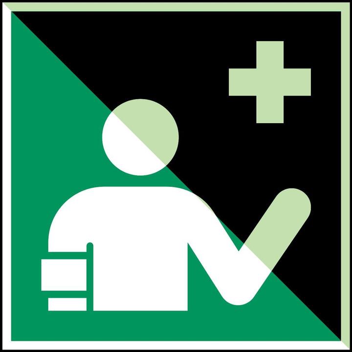 Actual product image Brady ISO Safety Sign - First aid