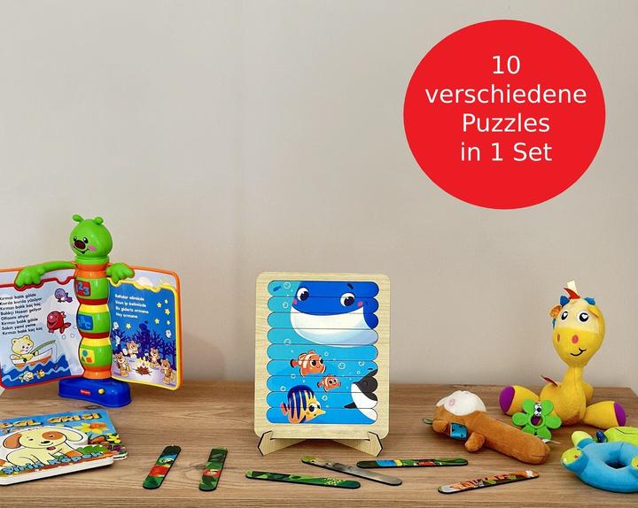 Produktbild Activity Board Geschenke für Kinder, 10 Tierpuzzle, Holzpuzzle für Kinder, Kindergeschenke, Waldtiere, Geschenk
