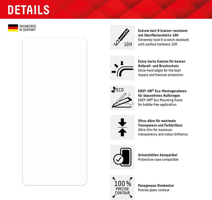 Actual product image Displex Real Glass, 2D Panzerglas (1 Piece, Samsung Galaxy A24, Samsung Galaxy A25 5G)