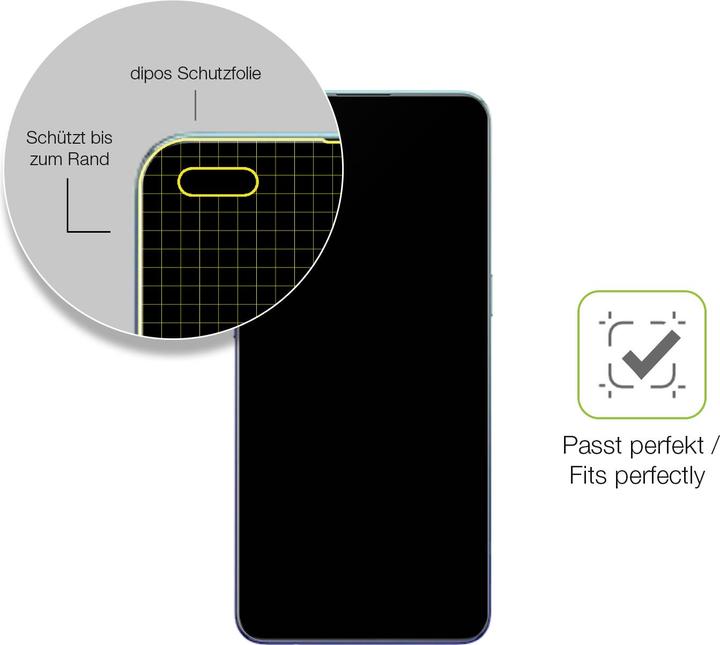 Immagine prodotto Dipos Full-Cover Pellicola Protettiva opaco (1 Pezzo/i, Oppo Reno 3 Pro)