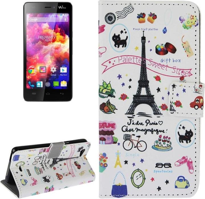 Actual product image König Design Protective cover mobile phone case (flip landscape) for mobile phone Wiko Highway Signs motif (Wiko Highway Signs)