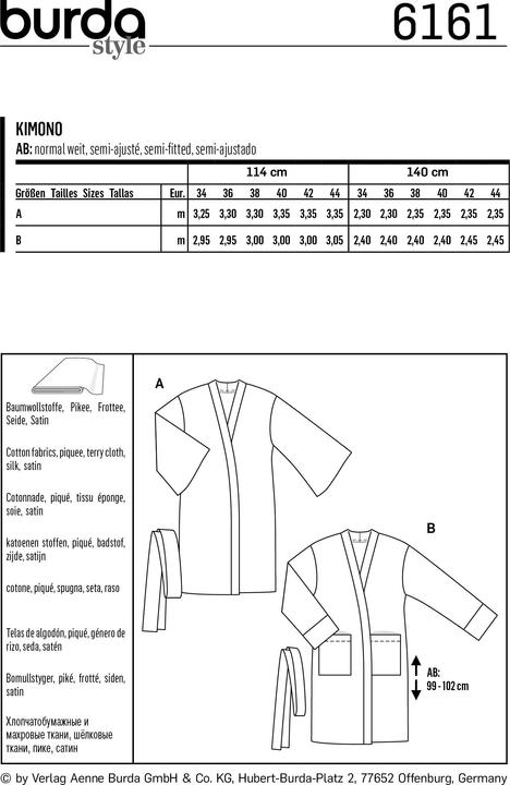 Produktbild Schnittmuster Kimono