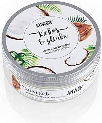 Anwen Kokosnuss & Tonerde Maske für Haar mit geringer Porosität 200ml (200 ml)