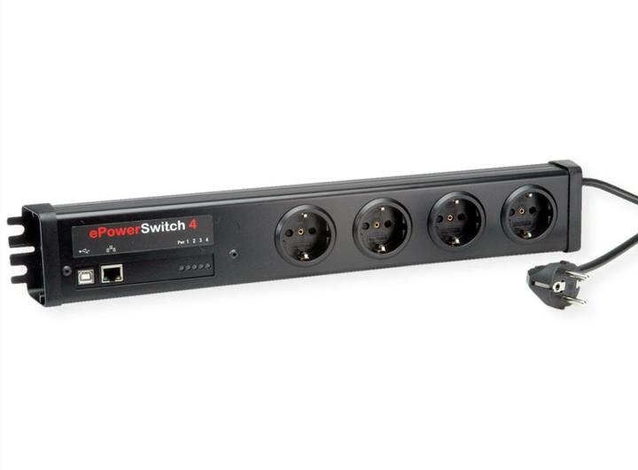 Actual product image Neol ePowerSwitch-4+ D 19"/Office (German), USB (4 x, CEE 7/3, 2 m)