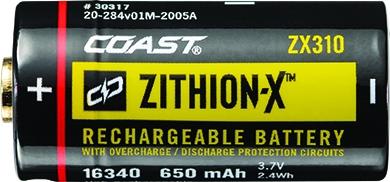 Actual product image Coast ZX310 Zithion-X rechargeable battery for XP6R and XPH25R (1 pcs.)